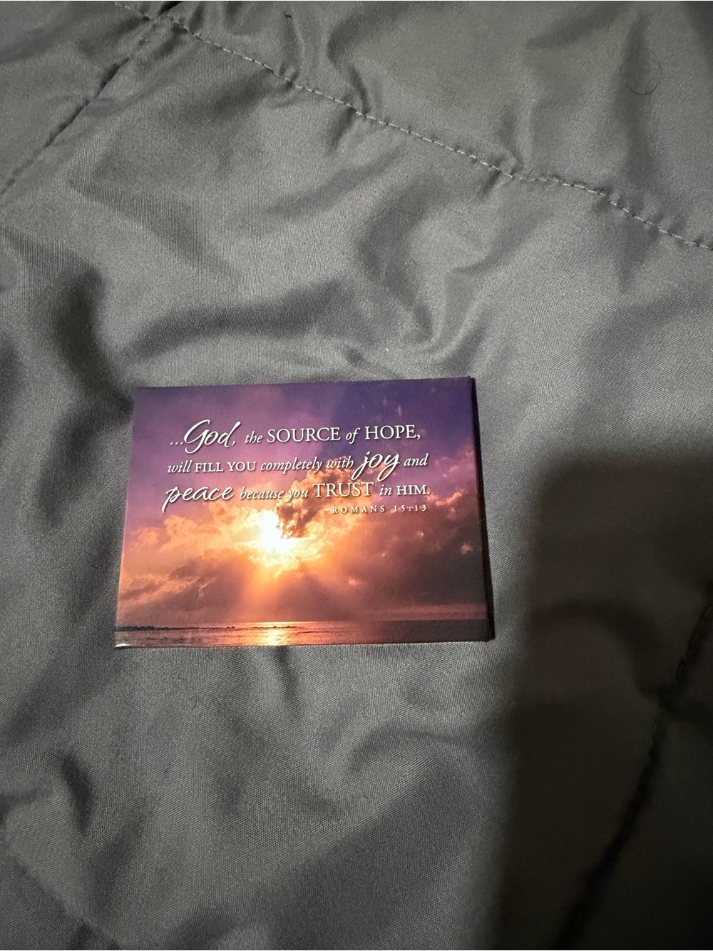 Inspirational Sunset magnet Plaque - Purple and Orange